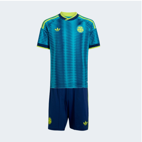 2026 FIFA World Cup Colombia Away Kids Soccer Kits Shirt With Shorts